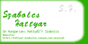 szabolcs hattyar business card